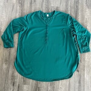 Old Navy Long Sleeve Oversized Boyfriend Henley 3X